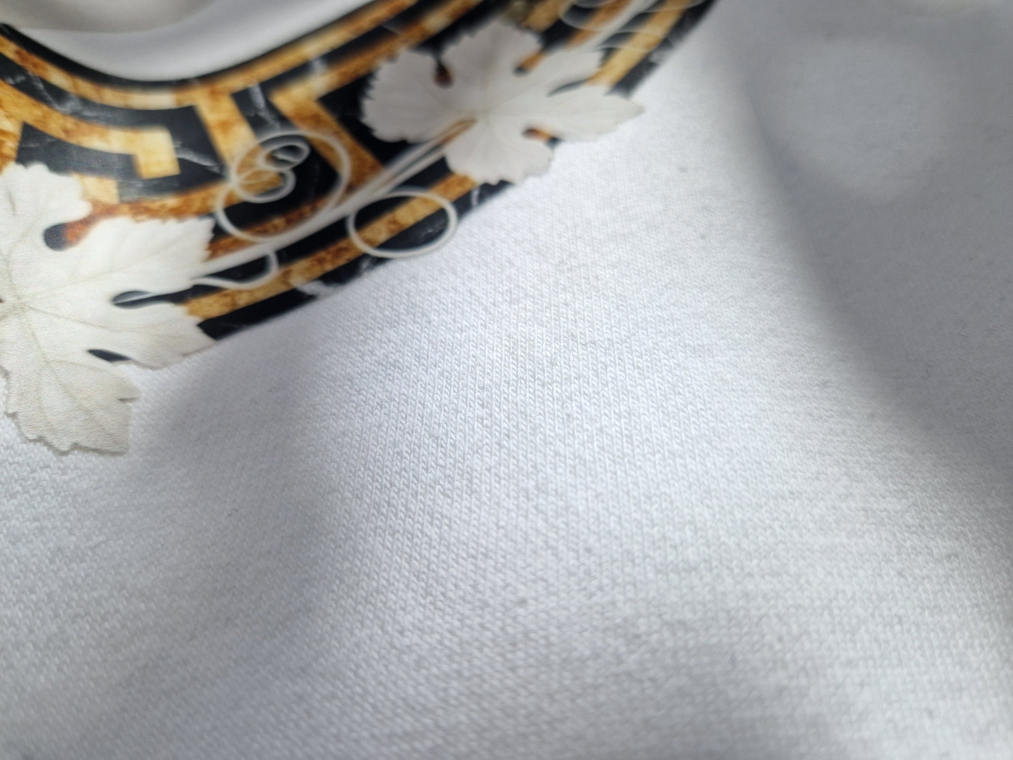 Unisex White Crew Neck Sweatshirt "The Roman Key And Hydrangea"