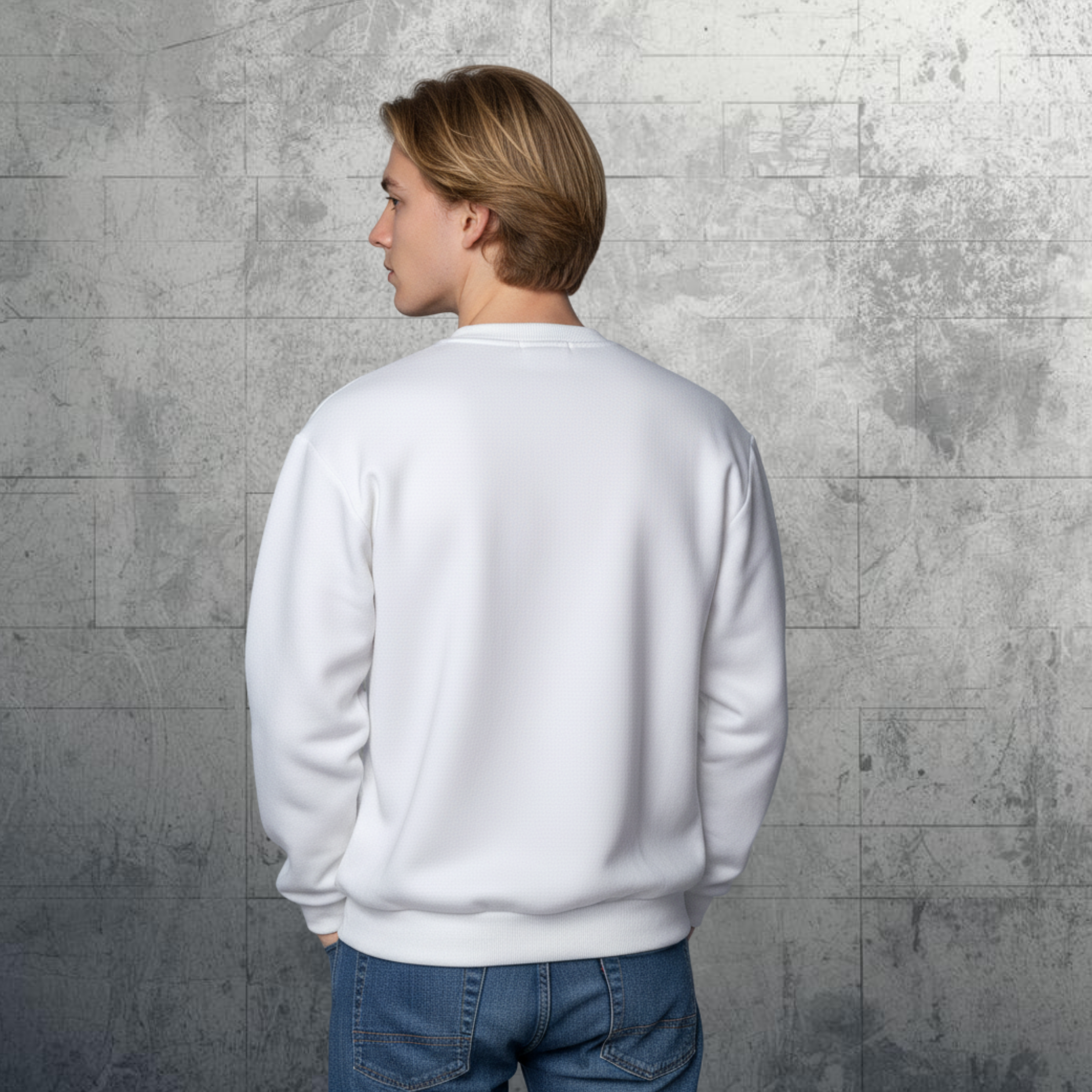 The Lotus, White Unisex Crew Neckline Sweatshirt