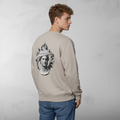 Men’s Casual Crew Neck Sweatshirt Top "The Greek God Of The Sun" In Sandstone Colour