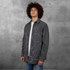 Men Evening Jacket In Grey "The Growth Of Nature" One Of A Kind Grey Men’s Jacket Outerwear Medium Size