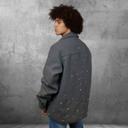 Men Evening Jacket In Grey "The Growth Of Nature" One Of A Kind Grey Men’s Jacket Outerwear Medium Size