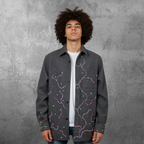 Men Evening Jacket In Grey "The Growth Of Nature" One Of A Kind Grey Men’s Jacket Outerwear Medium Size