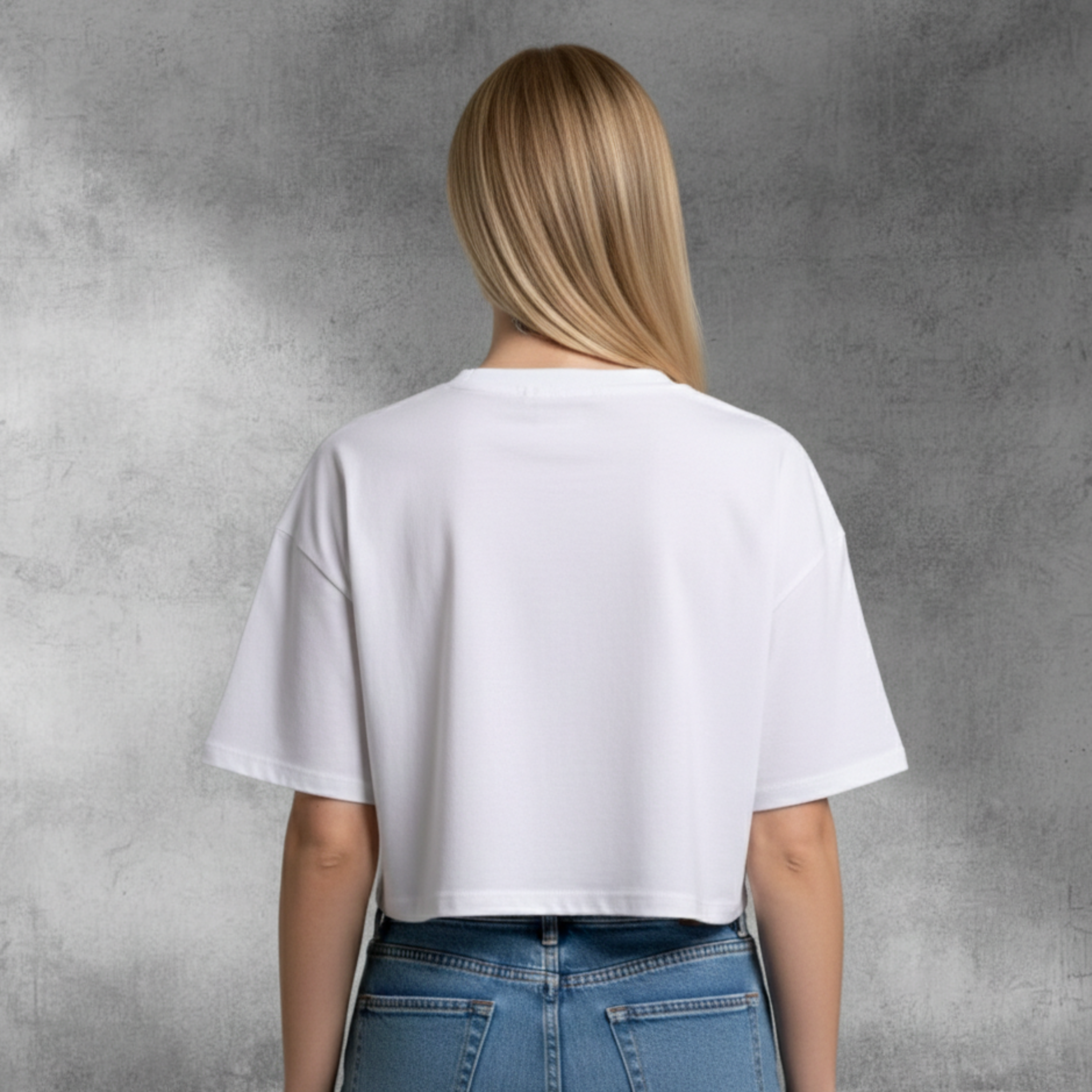Women's White Crop Top "Hot And Dripping" In White Short Sleeves Round Neck Tee