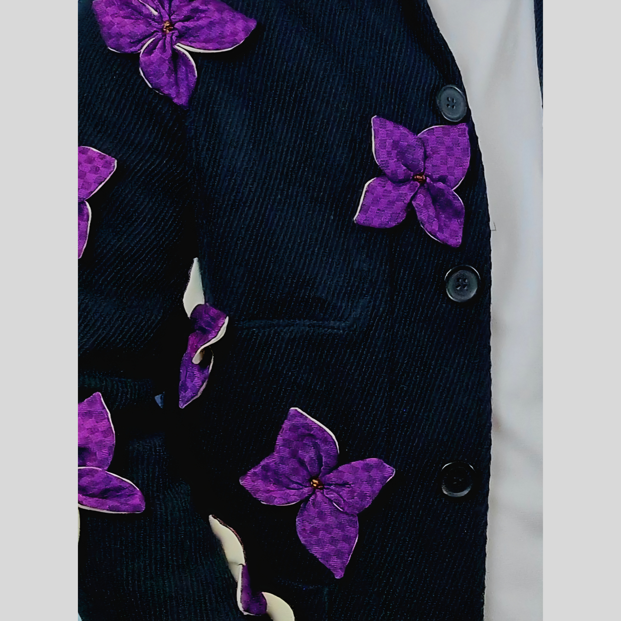 Men Navy Jacket "Floral"