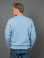 "VAALLAN’s Reindeer" Men Sky Blue Sweatshirt Streetwear Casual Wear Evening Top